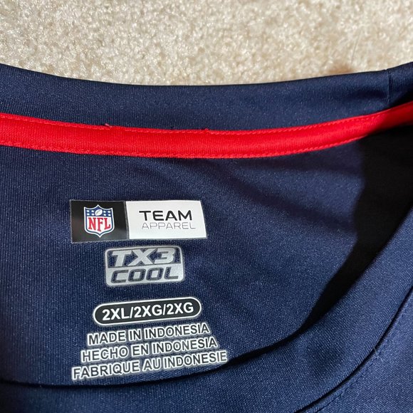 Men's Blue/Red 2XLNew England Patriots Team Apparel Long Sleeve Shirt - Picture 3 of 3